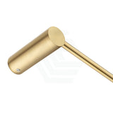 G#1(Gold) Aquaperla 600Mm Round Brushed Brass Single Towel Rail Stainless Steel Gold Rails