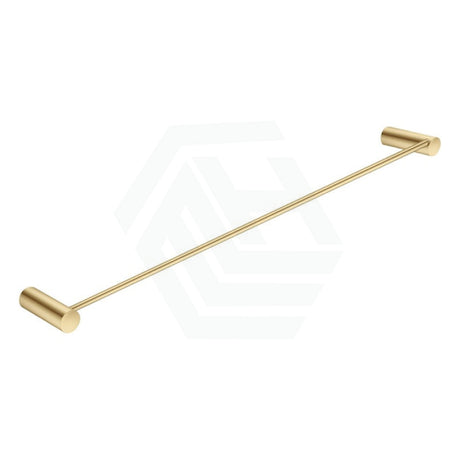 G#1(Gold) Aquaperla 600Mm Round Brushed Brass Single Towel Rail Stainless Steel Gold Rails