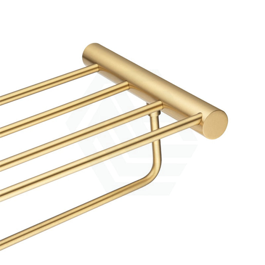 G#1(Gold) Aquaperla 600Mm Brushed Brass Towel Rack Stainless Steel Racks