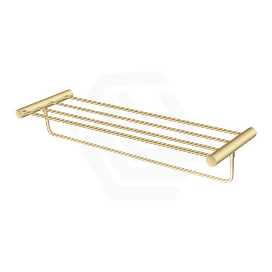 G#1(Gold) Aquaperla 600Mm Brushed Brass Towel Rack Stainless Steel Racks