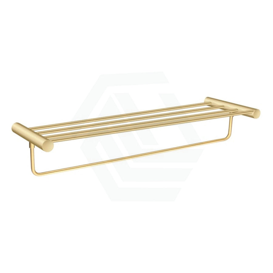 G#1(Gold) Aquaperla 600Mm Brushed Brass Towel Rack Stainless Steel Racks