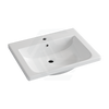 605X465X165Mm D Shape Ceramic Top For Bathroom Vanity Sleek High Gloss Single Bowl 1 Tap Hole