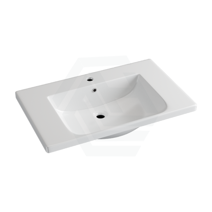 905X465X165Mm D Shape Ceramic Top For Bathroom Vanity Sleek High Gloss Single Bowl 1 Tap Hole