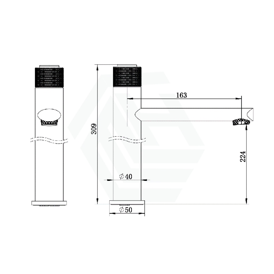 Ceejay Push High Rise Solid Brass Basin Mixer Chrome Mixers