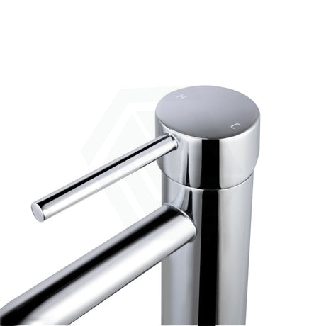 Lucid Pin Round Chrome Tall Basin Mixer Tap Bathroom Vanity Mixers