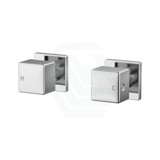 Chrome Cubic Shower Bath Wall Taps Top Assemblies