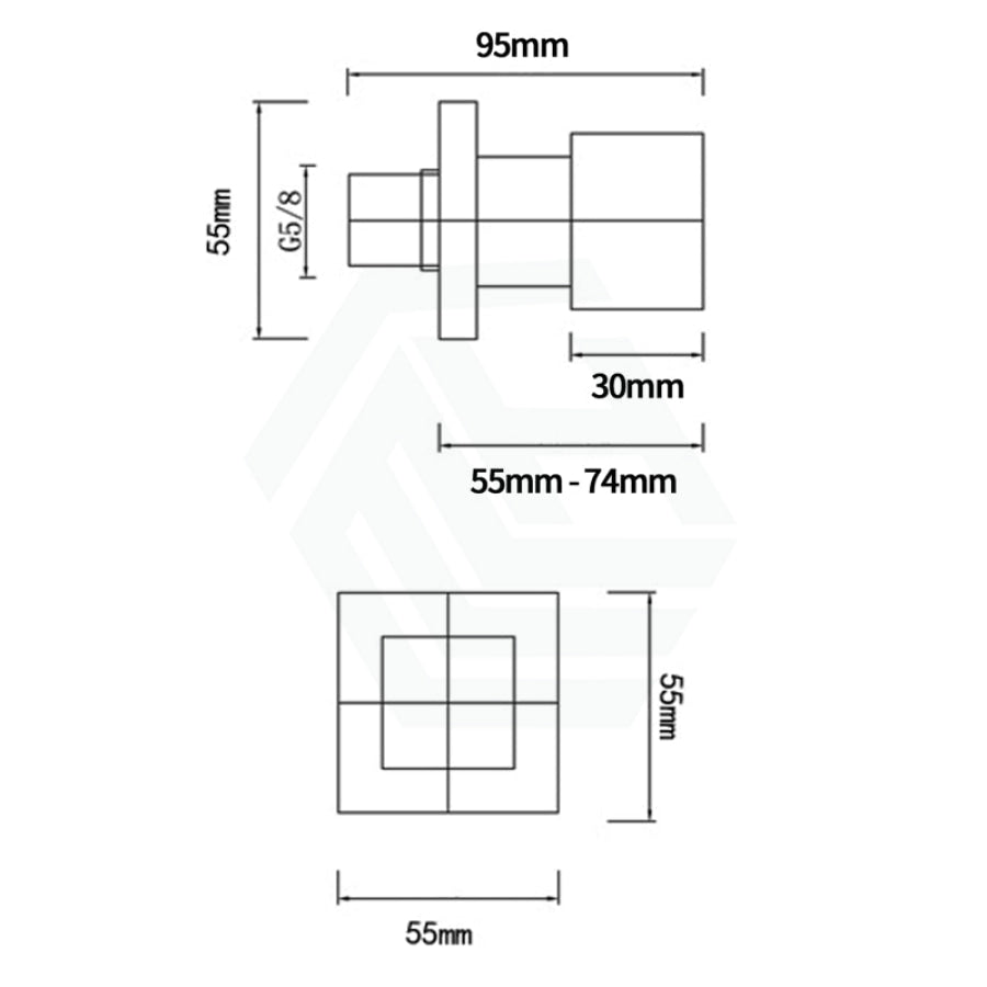 Chrome Cubic Shower Bath Wall Taps Bathroom Products