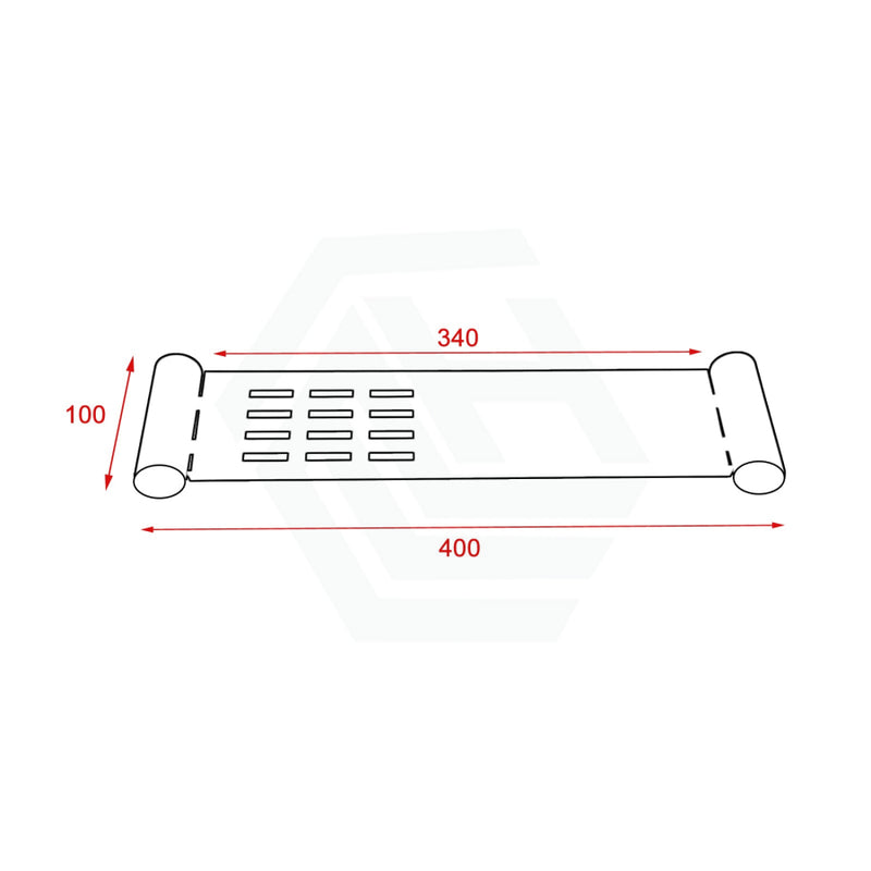 Chrome Norico Esperia Towel Shelf Stainless Steel Wall Mounted Back To Bathroom Shelves