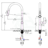 Chrome Round Kitchen Sink Mixer Tap 360 Swivel And Pull Out For Mixers