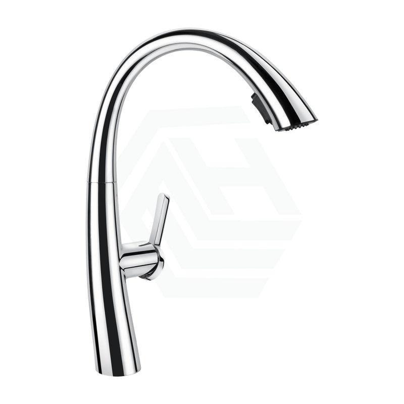 Chrome Round Pull Out Kitchen Mixer Tap 360 Swivel Brass Sink Mixers