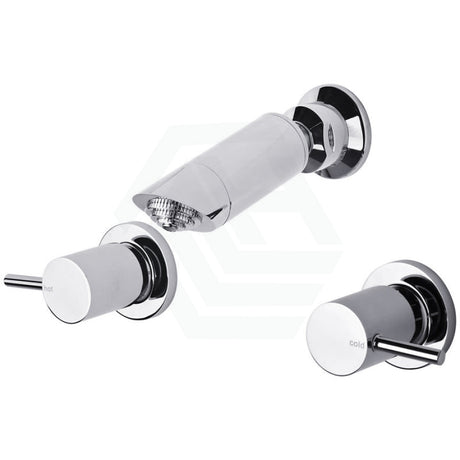 Chrome Shower Tap Set Quarter Turn With Short Spout Wall Mounted