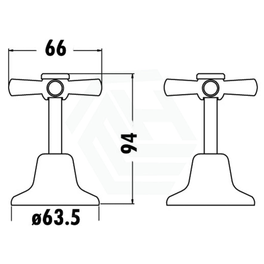 Chrome Shower Wall Taps Brass & Zinc Alloy Top Assemblies