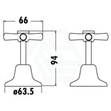 Chrome Shower Wall Taps Brass & Zinc Alloy Top Assemblies