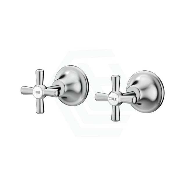 Chrome Shower Wall Taps Brass & Zinc Alloy Top Assemblies