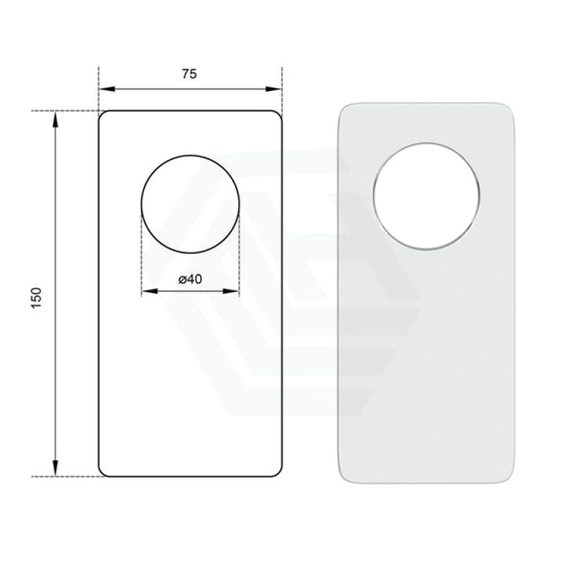 Chrome Solid Brass Mixer Cover Plate For Bathtub And Basin Plates