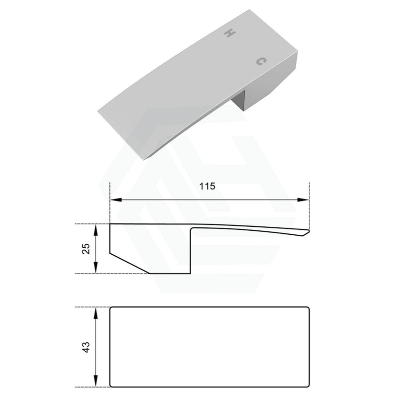 Chrome Solid Brass Mixer Handle For Bathtub And Basin Hd0110 Handles