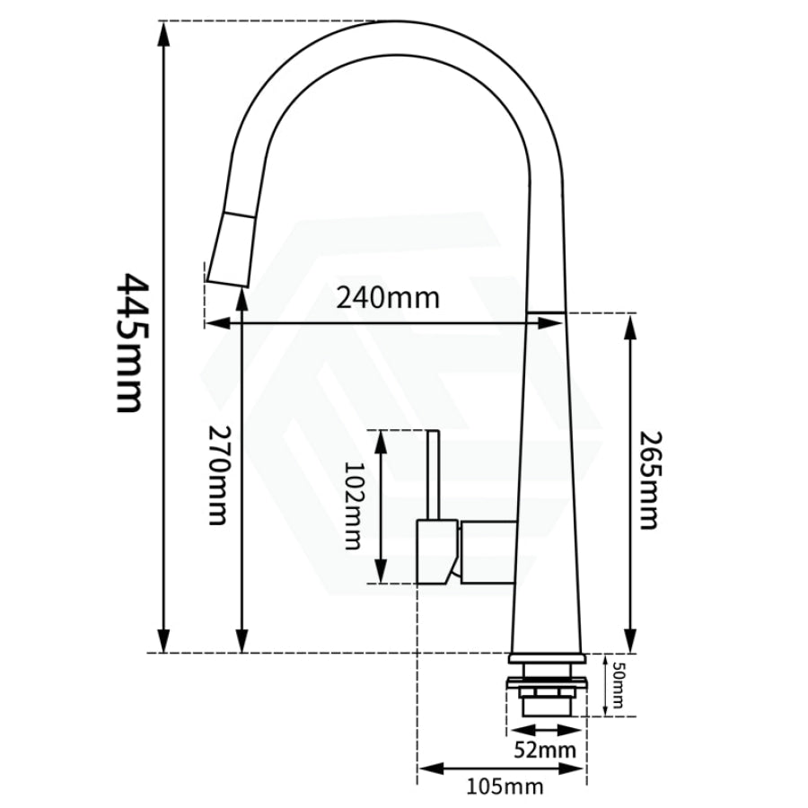 Chrome Solid Brass Round Mixer Tap With 360 Swivel And Pull Out For Kitchen Kitchen Products