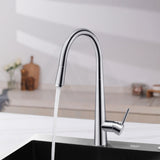 Chrome Solid Brass Round Mixer Tap With 360 Swivel And Pull Out For Kitchen Kitchen Products