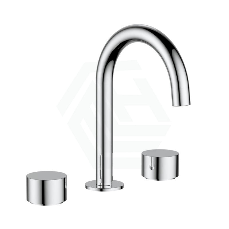 Chrome Solid Brass Tap Set Hob Mounted For Basin Bath/Basin Sets