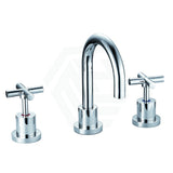 Basin Tap Set With Swivel Spout Hob Mounted Chrome