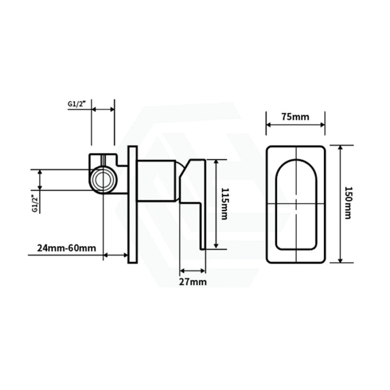 Chrome Solid Brass Wall Mixer For Bathtub Bathroom Products