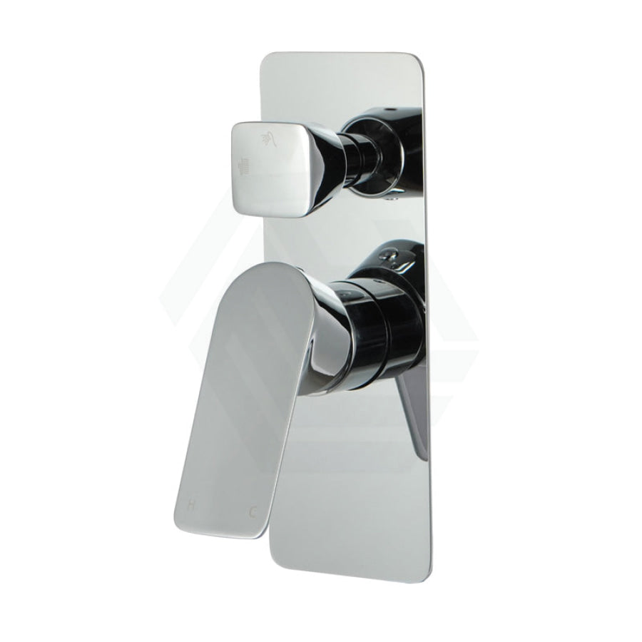 Chrome Solid Brass Wall Mounted Mixer With Diverter For Shower And Bath Mixers With