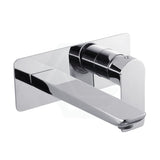 Chrome Solid Brass Wall Mounted Mixer With Spout For Bathtub And Basin