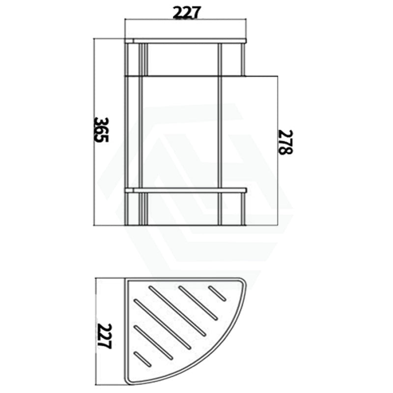 Chrome Stainless Steel 2 Tier Shower Caddy Shelf