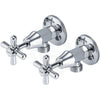 Chrome Washing Machine Stop Tap Brass & Zinc Alloy Taps