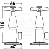 Chrome Washing Machine Stop Tap Brass & Zinc Alloy Taps