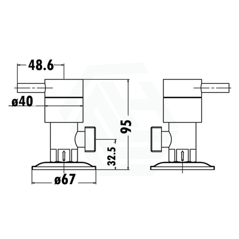 Chrome Washing Machine Stop Tap Quarter Turn Taps