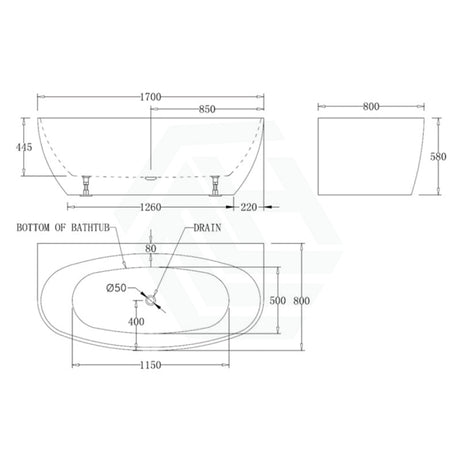 1500/1700Mm Cee Jay Egg Shape Back To Wall Lucite Acrylic Bathtub Gloss White No Overflow 1700Mm To