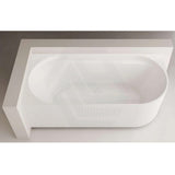 1500/1700Mm Cee Jay Pavilion Fluted/Ribbed Left Corner Bathtub With Internal Shelf Gloss White No