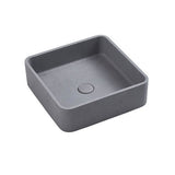 390X390X120Mm Square Above Counter Concrete Basin French Grey Pop Up Waste Included Basins