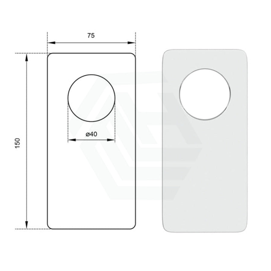 Chrome Solid Brass Mixer Cover Plate For Bathtub And Basin Plates