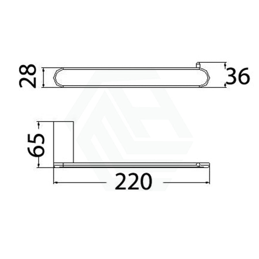 Dove Chrome Towel Bar Brass & Zinc Alloy Hand Holders