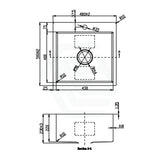 Eden 480X500X230Mm Handmade Single Bowl Kitchen/Laundry Sink Stainless Steel 304 Above/Undermount