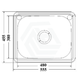 Eden 555X455Mm Single Bowl Drop-In Laundry Sink Stainless Steel 304 Kitchen Sinks