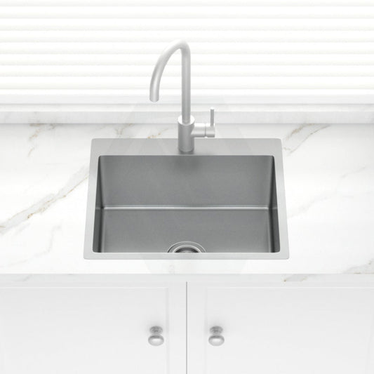 Eden 580X500X230Mm Single Bowl Kitchen/Laundry Abovemount Sink Stainless Steel 304 Kitchen Sinks