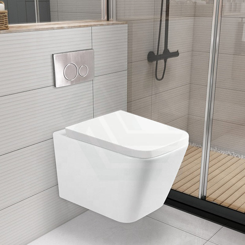 Enox Rimless Wall Hung Toilet Pan With Vortex Flushing Technology For Bathroom Wall-Hung