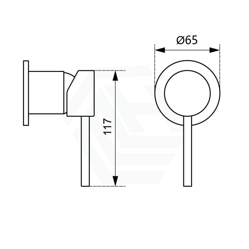 Euro 65Mm Chrome Solid Brass Wall Mixer For Bathtub And Basin Mixers