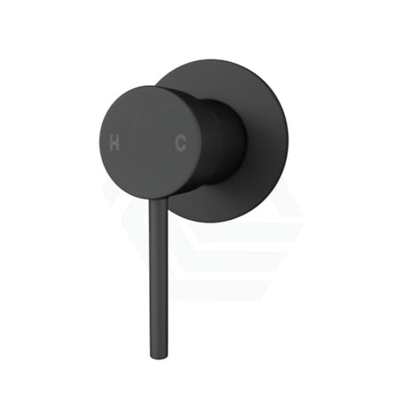 Brass Round Shower Wall Mixer 80mm Black