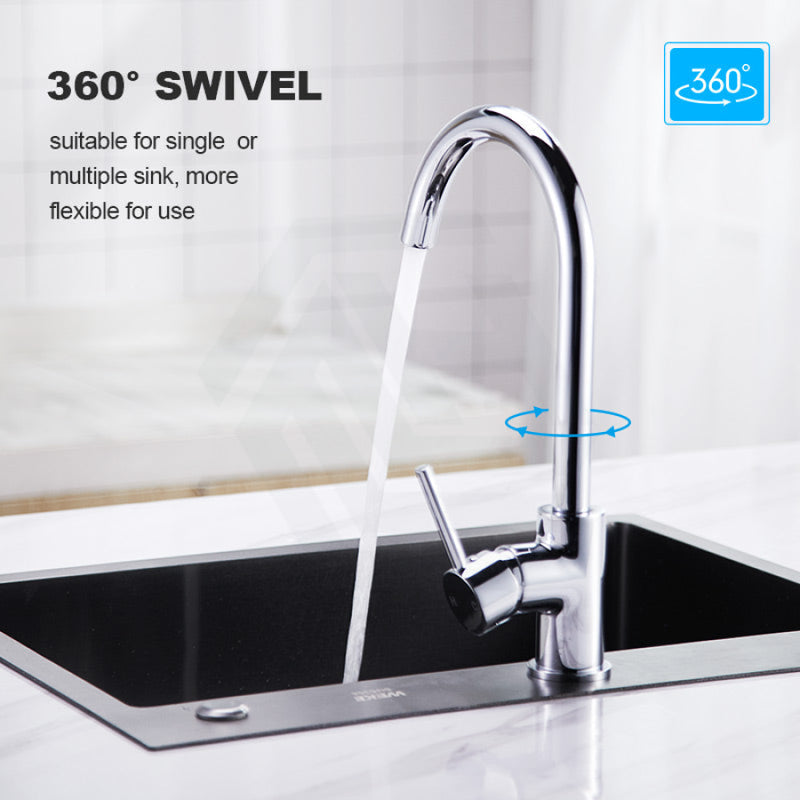 Euro Chrome Solid Brass Classic Round Mixer Tap With 360 Swivel For Kitchen Kitchen Products