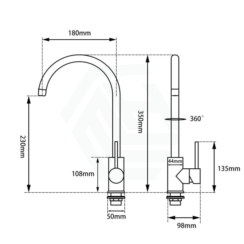 Euro Chrome Solid Brass Classic Round Mixer Tap With 360 Swivel For Kitchen Kitchen Products