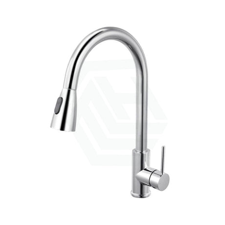 Euro Chrome Solid Brass Round Mixer Tap With 360 Swivel And Pull Out Multi Spray Option For Kitchen