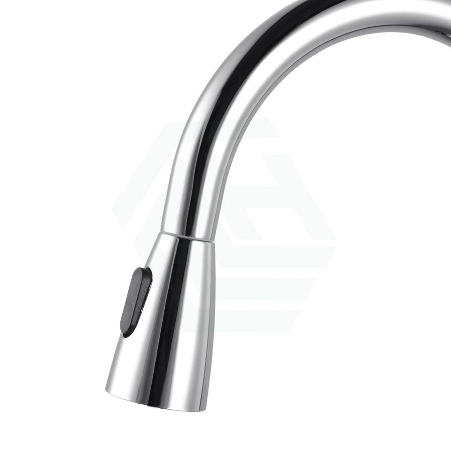 Euro Chrome Solid Brass Round Mixer Tap With 360 Swivel And Pull Out Multi Spray Option For Kitchen