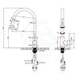 Euro Chrome Solid Brass Round Mixer Tap With 360 Swivel And Wide Pull Out Multi Spray Option For