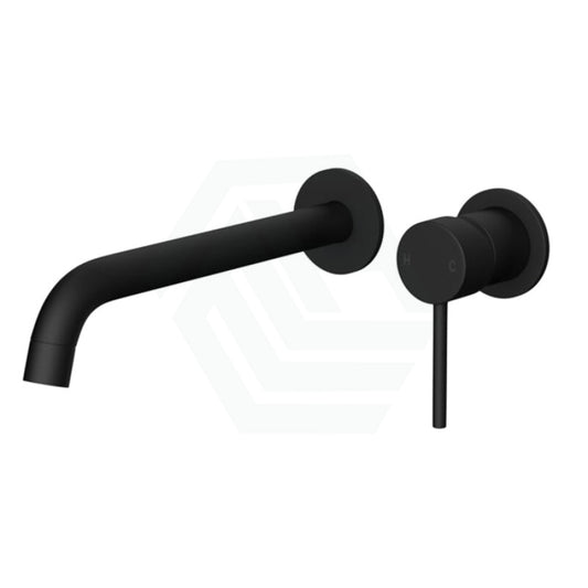 Euro Matt Black Solid Brass Wall Tap Set With Mixer For Bathtub And Basin Bath/Basin Sets