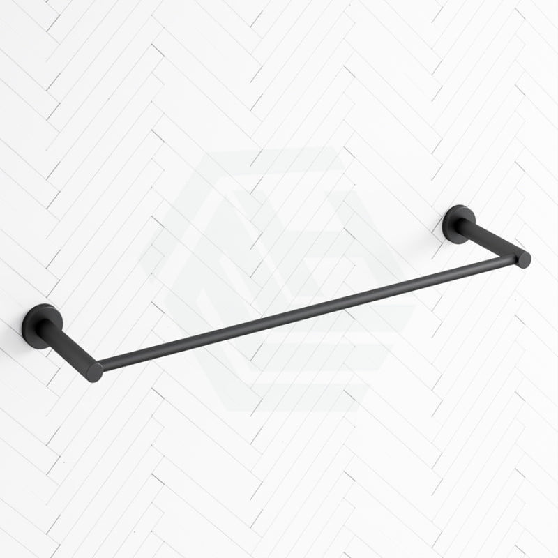 Euro Pin Lever 800Mm Round Black Single Towel Rack Rail Cut To Size Rails