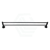 Euro Pin Lever Round Black Double Towel Rack Rail Cut To Size Bathroom Products